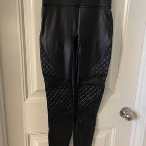 Spanx Faux Leather Moto Leggings